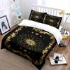 Zodiac Symbols Cosmos Black Bedding Set Bedding set (1 duvet cover, 2 pillowcases, duvet not included)