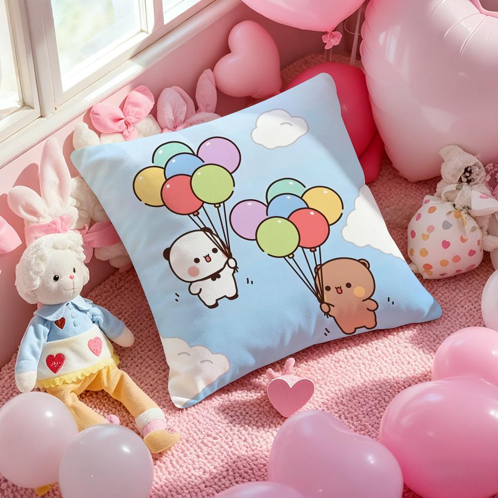 Panda Bubu And Dudu Cushion Cover Pattern Printed Pillowcase for Living Room Sofa Cushion Cover & Bedroom Decor