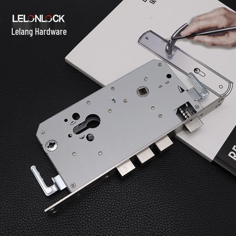 LeLang American Luxury Stainless Steel Silent Anti-Theft Lift-Up Deadbolt Door Lock for Indoor Wooden and Bedroom Doors.