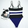 Costume da bagno push up Costume da bagno patchwork femminile per donna Costume da bagno bikini a vita alta Abbigliamento sportivo