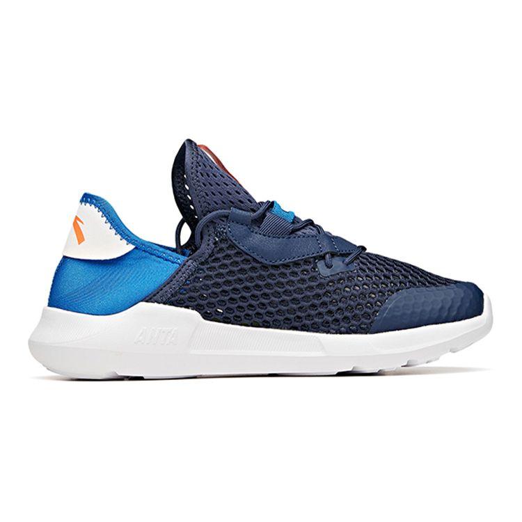 Anta Antiskid Breathable Low Top Casual Running Shoes Kids Sneakers Obsidian-Blue A312128851A-2