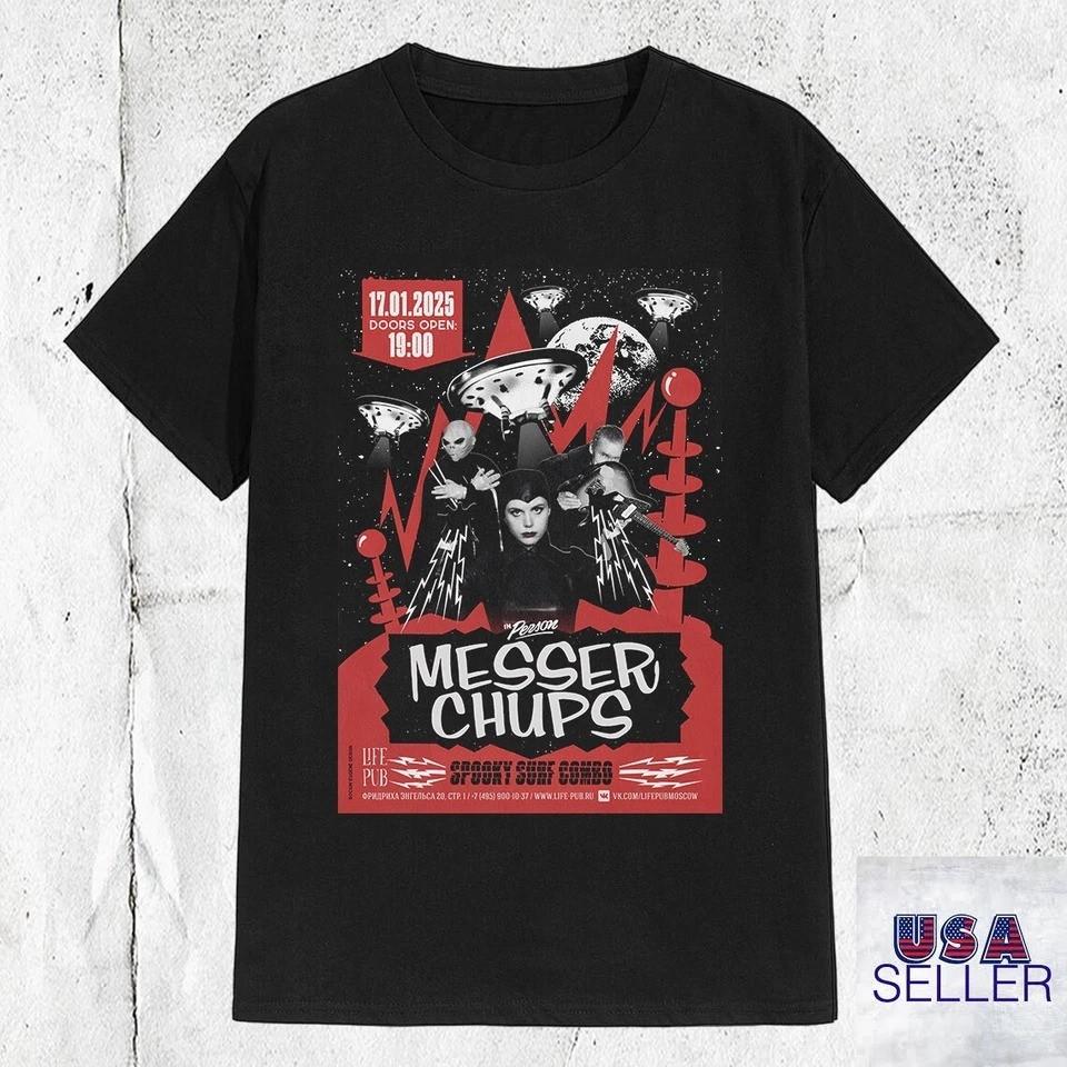 

Messer Chups Band Spooky Surf Combo Live In 2025 Size S-5XL BT1957 Unisex T-Shirt XXXL
