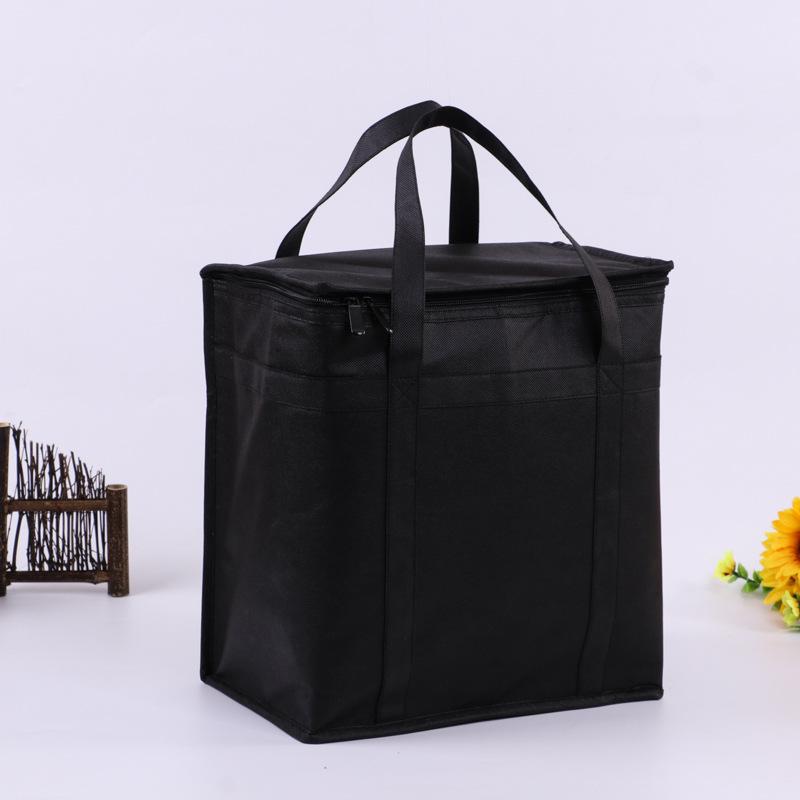 Large Insulated Non-woven Lunch Bag with Long Handle, Fresh-keeping, Car-mounted Ice Pack Bento Bag