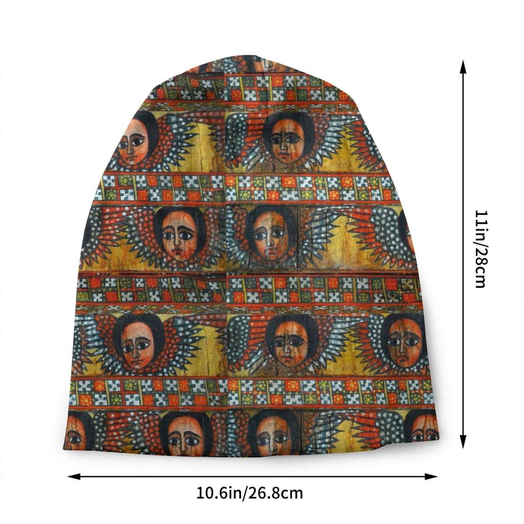 Custom Ethiopian Habesha Art Bonnet Hat Knitting Hat Unisex Women Cool Unisex Winter Warm Beanies Cap