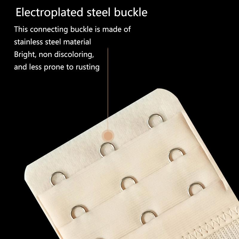 Bra Accessories 2Pcs Buckles Hook Women Bra Extender Strap 3 Rows Adjustable Belt Buckle Extension Strap Hook Clip Expander