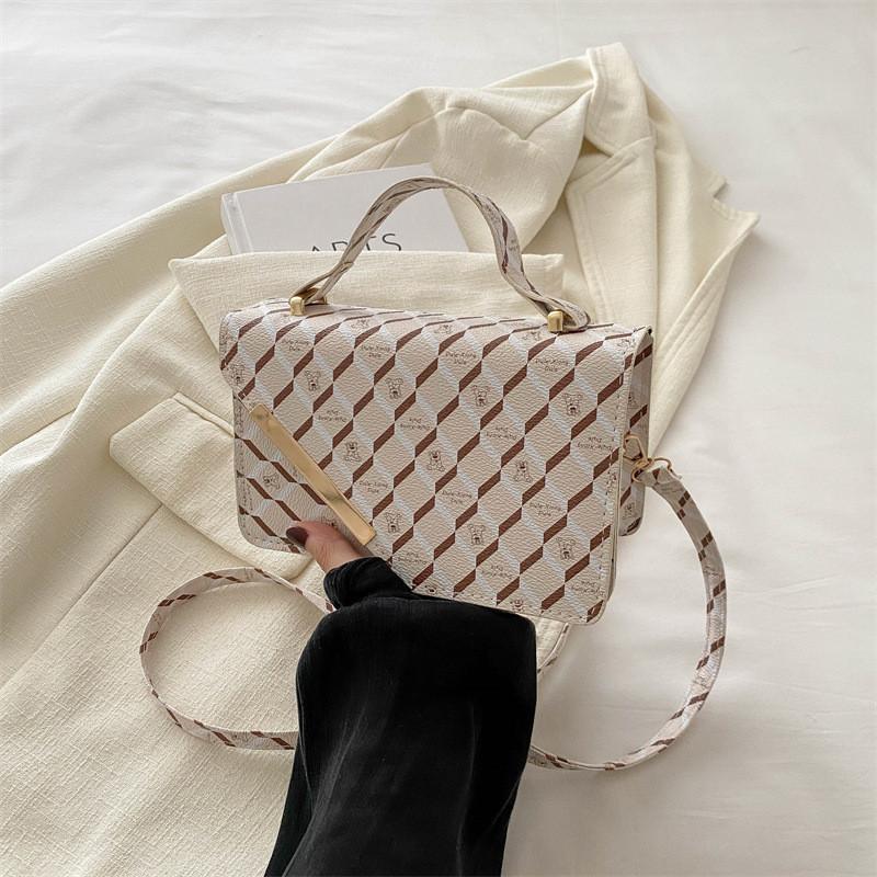 Vintage Chic Pu Shoulder Bag Small Square Crossbody Bag For Women In Trendy Colors