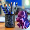 Angry Hippo Figurine 3D-Printed Hippo Ornament Desk Buddy Grumpy Hippo Statue