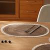 Set of 4 Oval Placemats Heat-resistant Table Mats Washable Non-slip Dining Table Mats Decoração Para Cozinha Utensílios Coasters