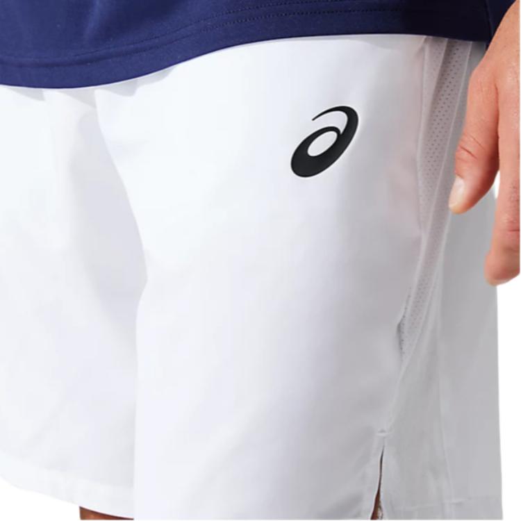 Asics Court 9In Shorts Solid Color Logo Loose Comfortable Casual Shorts Men Shorts White 2041A176-100