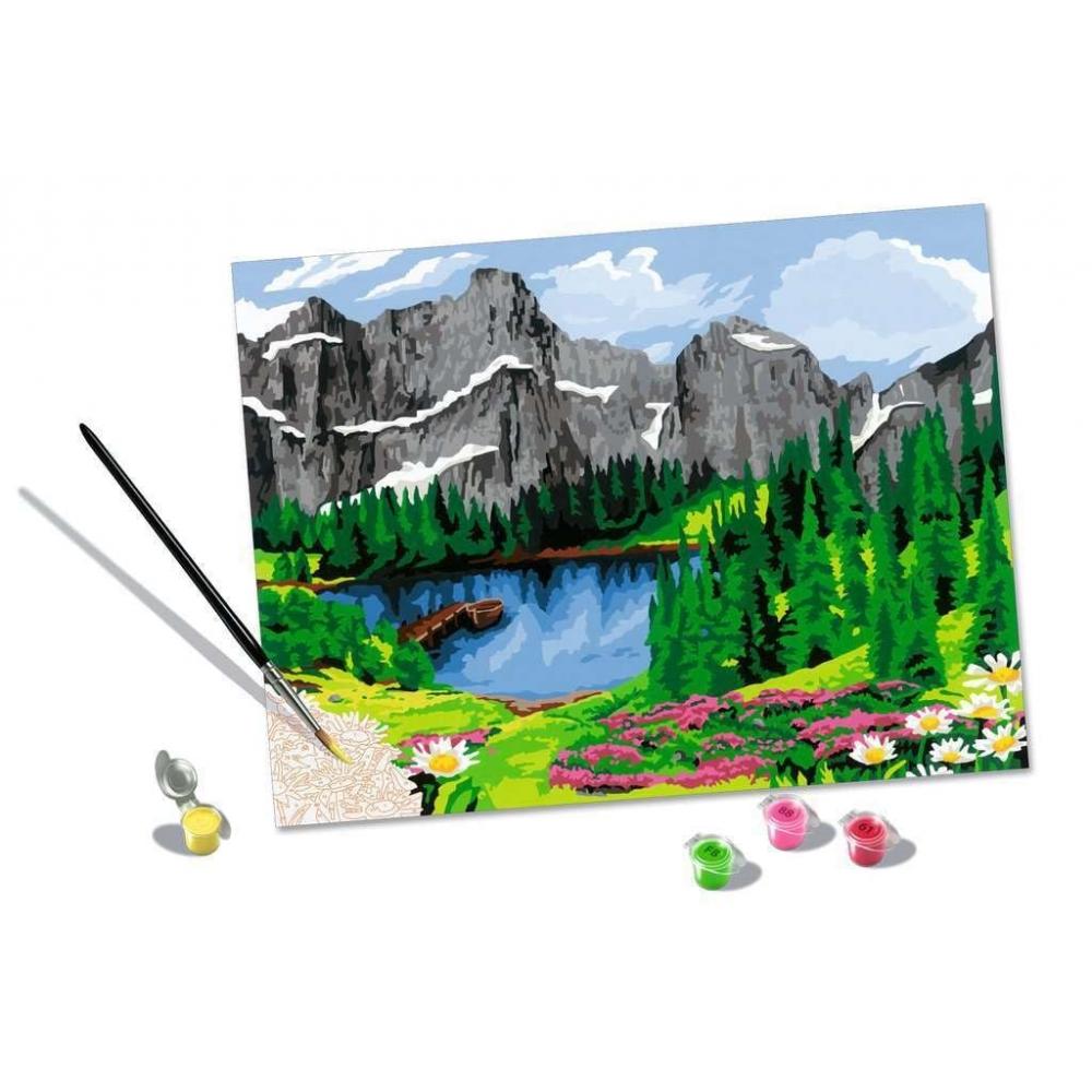 Ravensburger CreArt Mountain View 20155 6 (Coloring Book Paint by Numbers Oil Painting Art Painting)