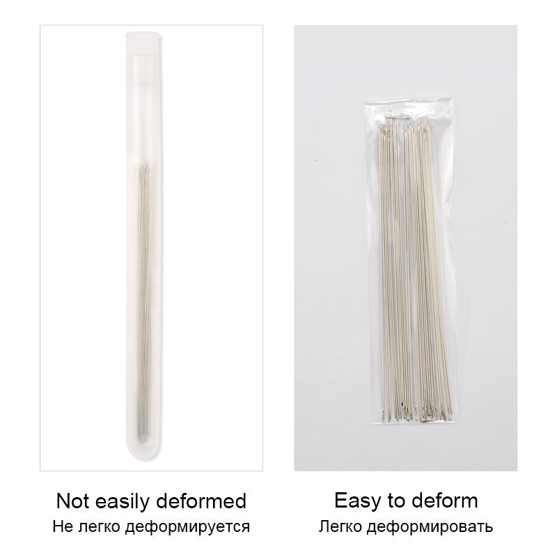 5pcs Big eye beading needles with bottle 5 size for embroidery beading Spring steel beading Curved needles Jewelry Making Tools