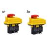 Waterproof Momentary Button with Cover Electromagnetic Switches 4/5 Pin Push Button Simple Installation for Indstrial