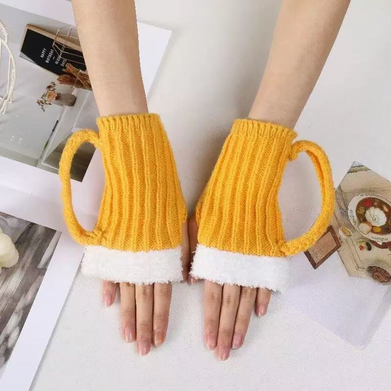 Calzini Lavorati a Maglia Tazza di Birra 3D Uomo Caldi Imbottiti a Metà Polpaccio Donna Invernali Morbidi Divertenti Calzini da Casa per Dormire Calzini di Lana Regalo di Natale