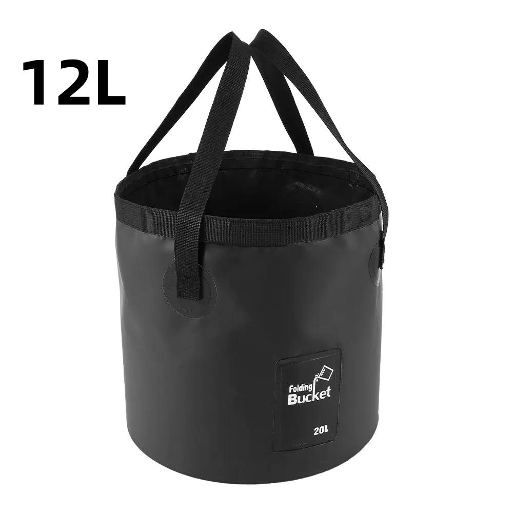 12L Folding Portable Multifunctional Waterproof Outdoor Travel Bucket Storage Container Camping Hiking Car Washing Bucket Camp