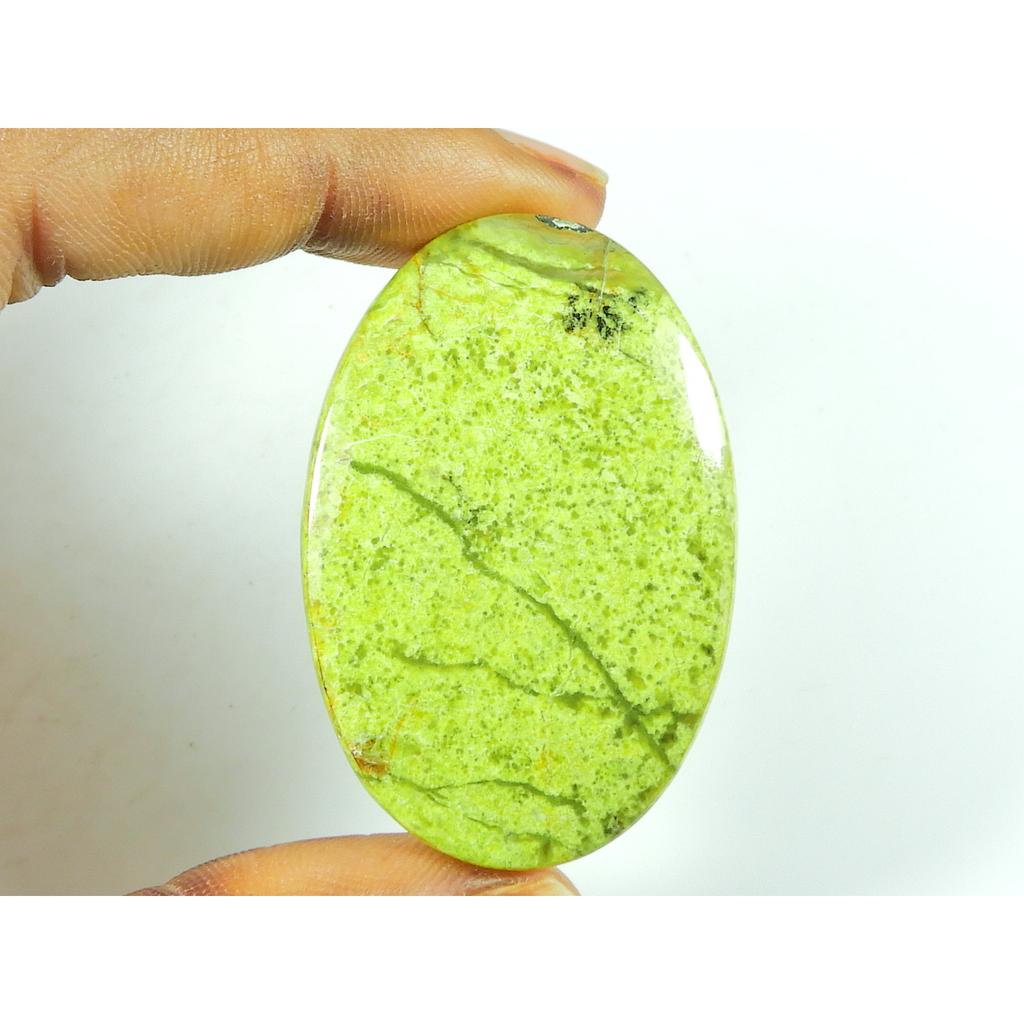28X43X05 MM Natural Green Opal Oval Shape Cabochon Loose Gemstone 54Cts. SK-4727