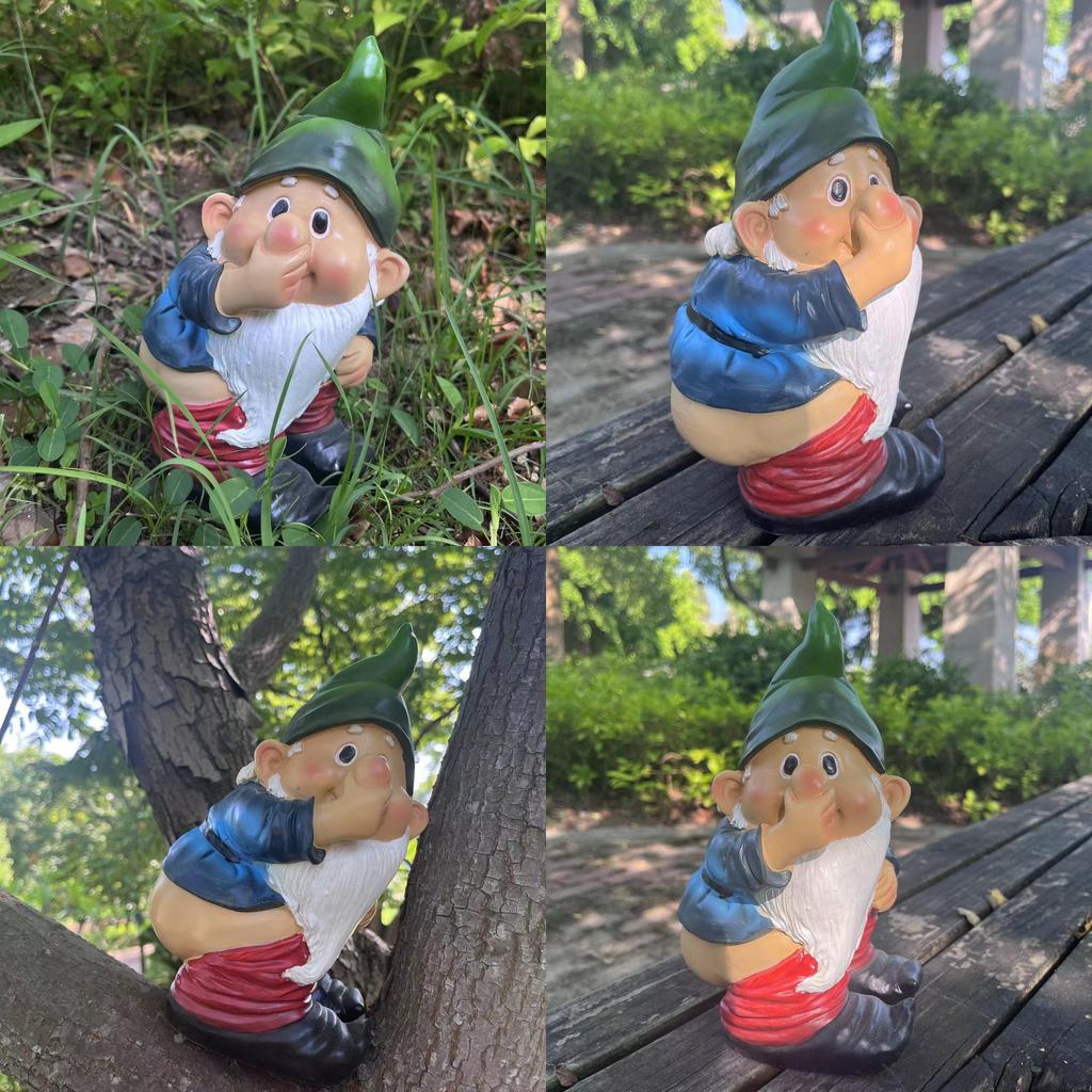 Delightful Resin Gnome Figurine Outdoor Garden Art For Stylish Yard Decorations