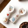 Cartoon Ceramic Spoon Cute Creative Ice Cream Spoon High-end Aesthetic Design Rice Spoon Home Children's Dessert Spoons