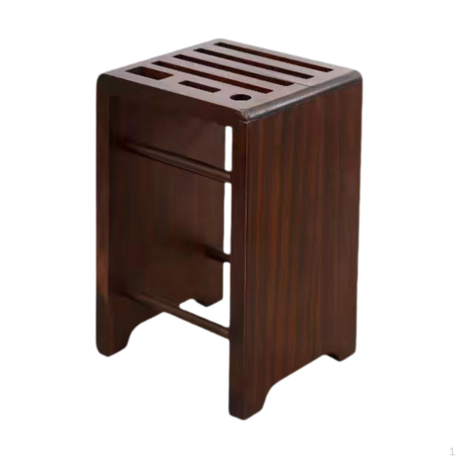 Knives Block Kitchen Knife Organizer Cooking Utensil Wooden Storage Rack