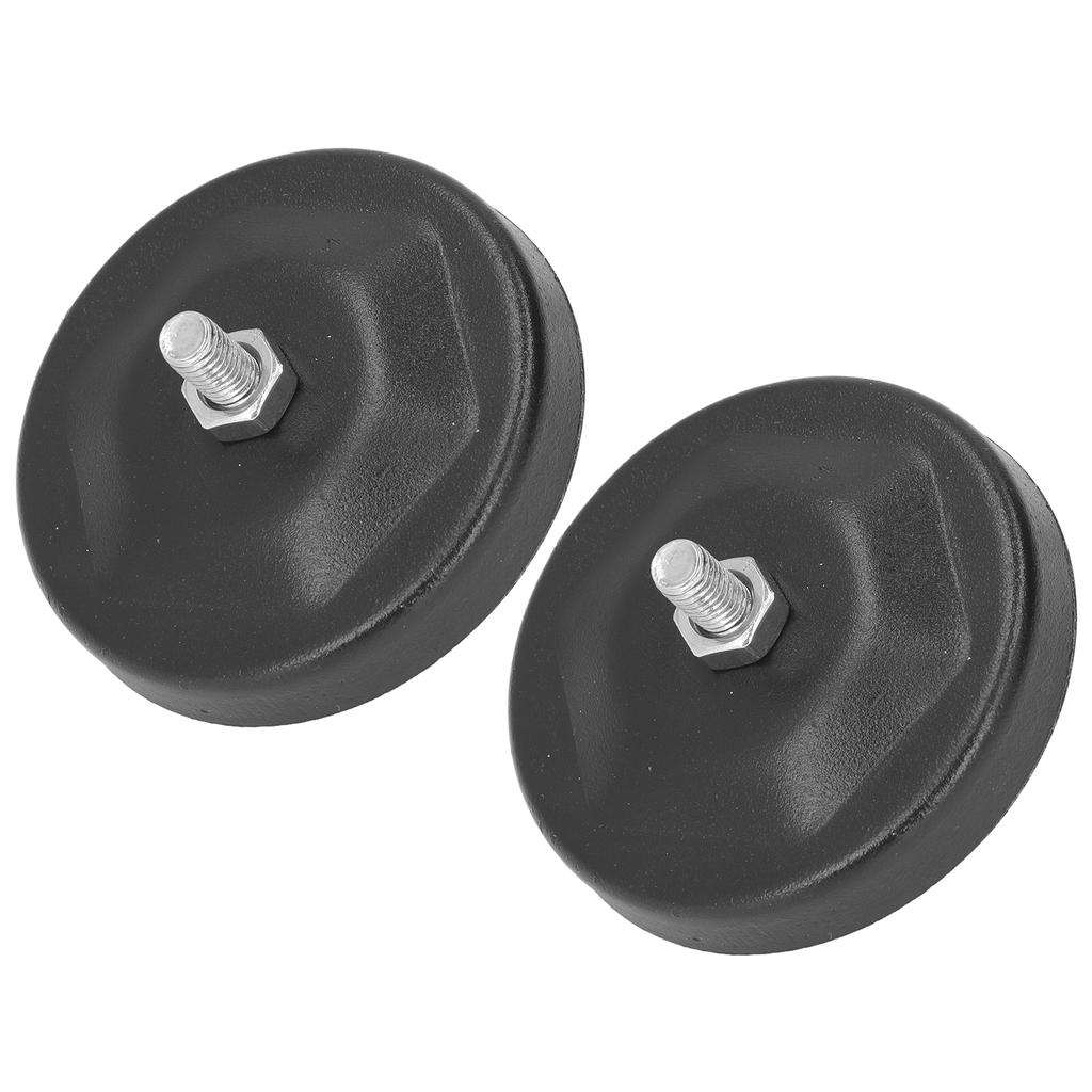 2pcs Magnetic Mounting Base Antiscratch Nondestructive Installation Black Universal for LED Light