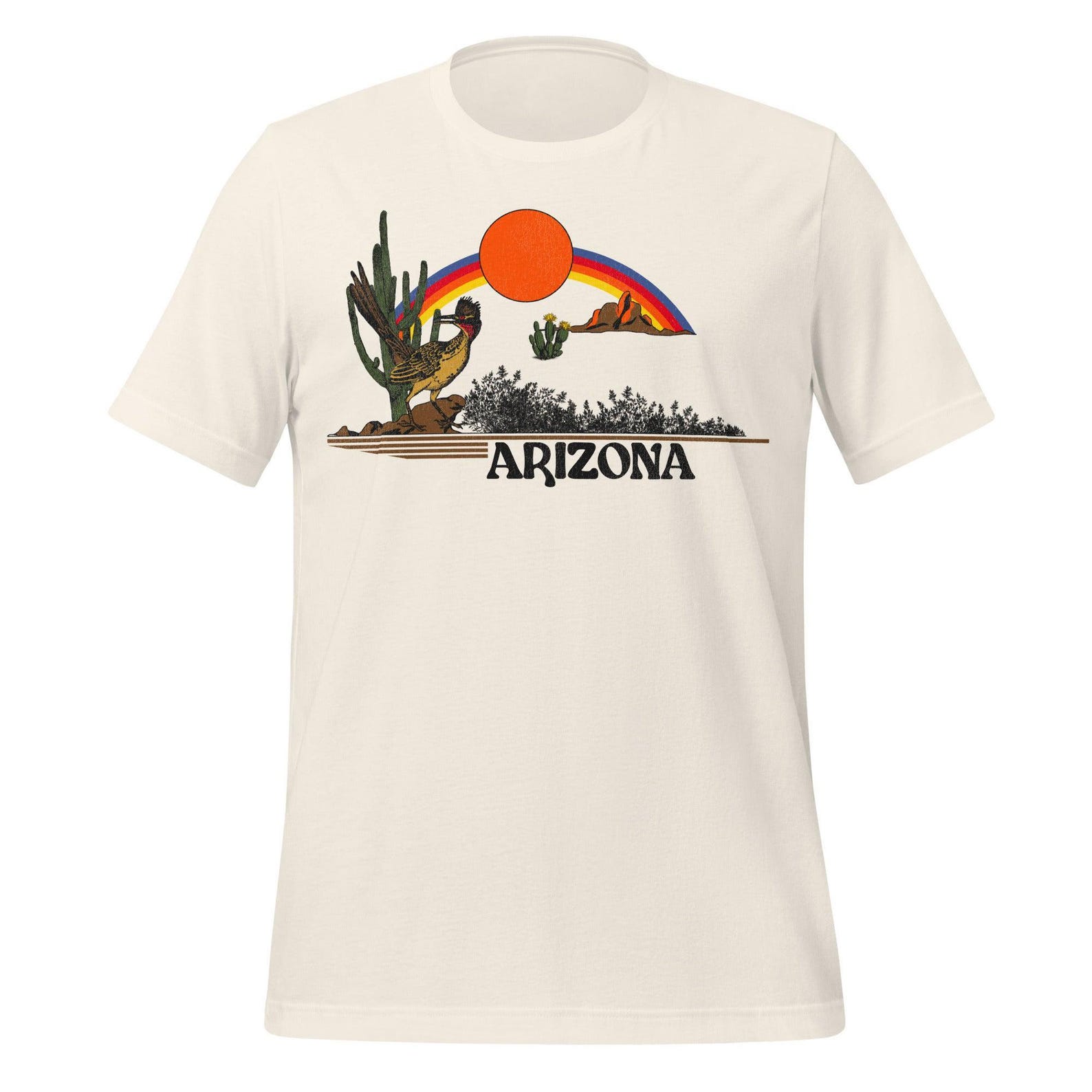 Roadrunner T-Shirt: Retro Arizona Design (Soft Cotton, Unisex) S