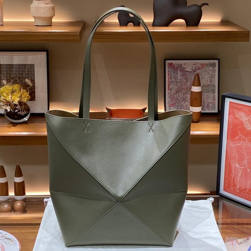 2026 New Genuine Leather Women's Bag Deformation Geometric Splicing Folding Tote Single Shoulder Diagonal Cross Trendy Manufacturer