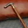 Floral Brass Handle Walking Cane Handmade Wooden Gentleman's Stick