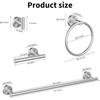 10 Piece Brushed Nickel Bathroom Accessories Set, 16 inch Brushed Nickel Bathroon Hardware Set Towel Bar Ring Toilet Paper