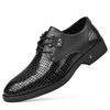 White leather shoes 2025 new men's business casual men's shoes breathable hollow leather shoes