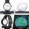 OLEVS Original Quartz Watches for Men Minimalist Mesh Steel Strap Men's Watches Dual Calendar Waterproof Luminous Man Watch 2996