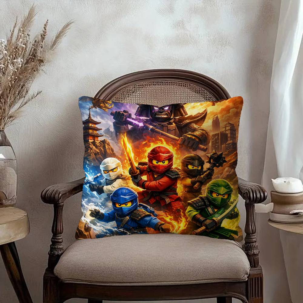 Cool Cartoon-N-Ninjago Pillow Cushion Cover Pillowcase Living Room Sofa Home Decor Customized