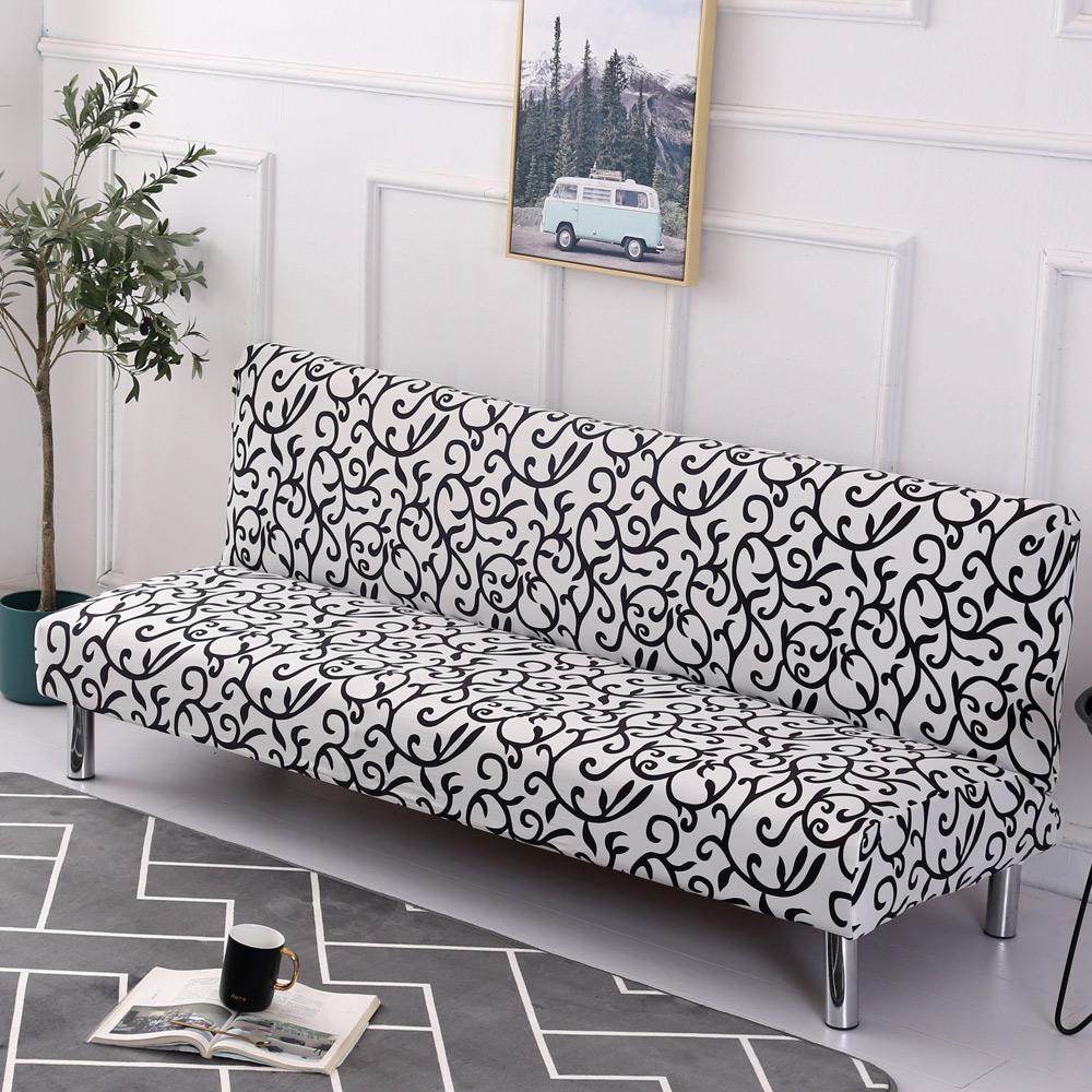 Plaid Elastic Bedspread on The Folding Sofa Bed Covers for Living Room Big Couch Cover Long Chair Without Armrests Slipcovers