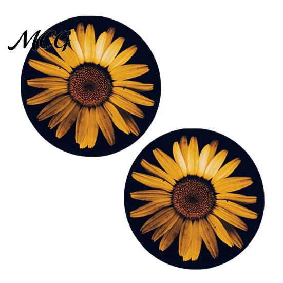 Easy Clean Car Coaster 2PCS Coasters, Decorative Silicone Non-Slip Auto Accessories, Reusable Wear-resistant Stain-Resistant Thermal Pads, for
