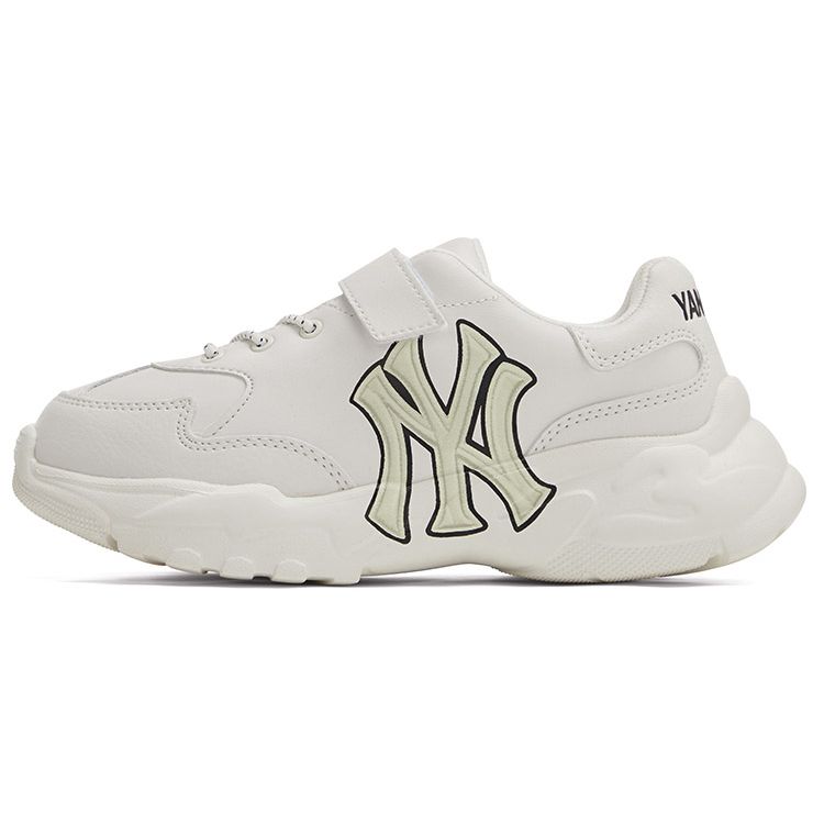 MLB Big Ball Chunky Classic Velcro Low Top Kids Casual Shoes Kids sneaker White 7ASHJA23N-50WHS
