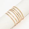 6Pcs/Set New Simple Gold Color Multilayer Bracelets Set For Women Fashion Twist Smooth Surface Bangle Jewelry Party Gift
