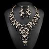 Exaggerated Rhinestone Necklace Earrings Set Women'S Dress Banquet Accessories