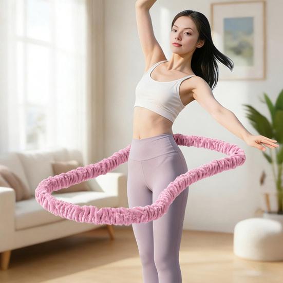 М'який оксамитовий весняний фітнес-обруч для дорослих, схуднення, спалювання жиру, тонізація талії, обтяжений фітнес-кільце, для жінок, чоловіків, зміцнення талії, тренувальне кільце