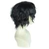 Cosplay wig with net, heat resistant, Sakusa Masaomi style, black wig