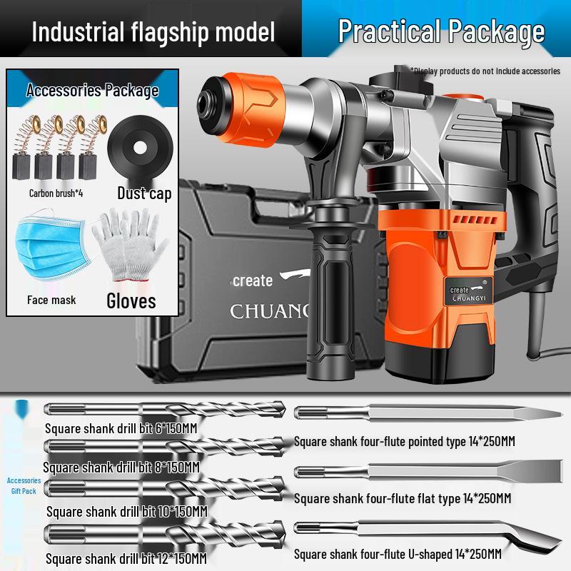 Chuangyi High-Power Multifunctional Electric Hammer and Impact Drill for Wood and Concrete Drilling