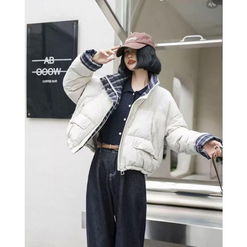 

Модное и универсальное женское утепленное зимнее пальто большого размера с лацканами для защиты от холода и тепла, легкая и удобная хлопковая куртка S