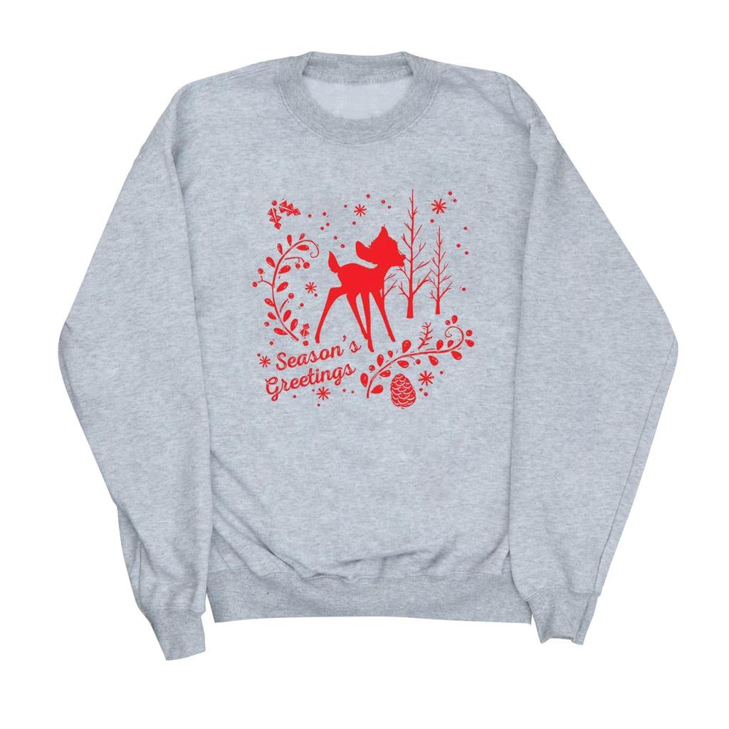 Disney Herren-Sweatshirt mit Bambi-Weihnachtsgrüßen