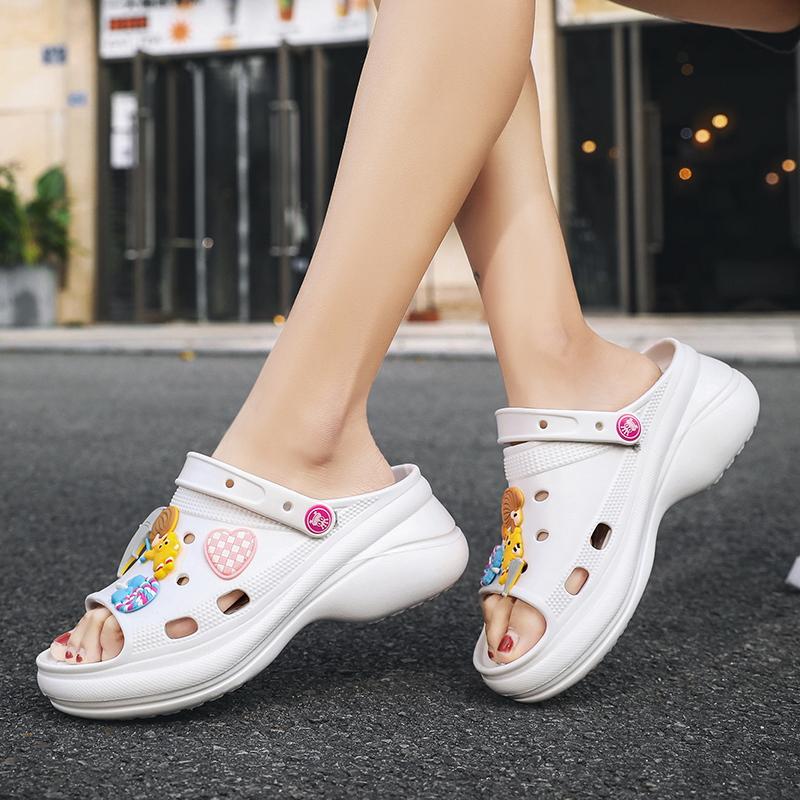 Summer Large Size Women's Sandals Shoes Increase Hole Shoes Summer Beach Sandals