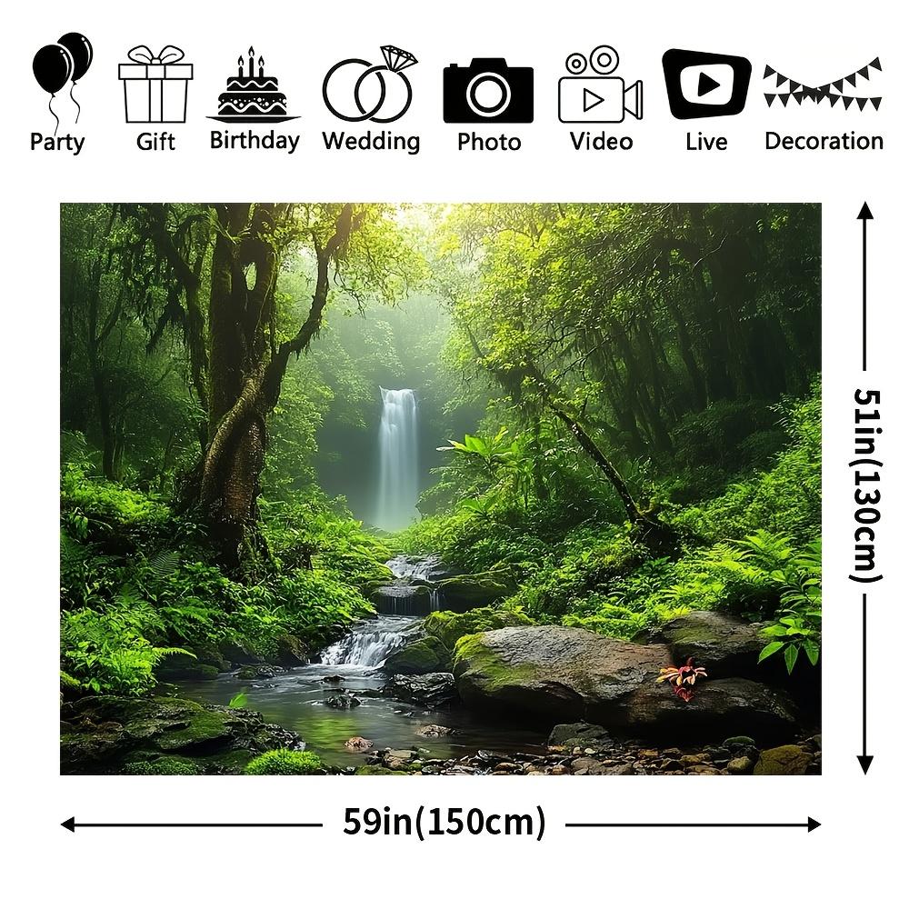 1Pcs Green Forest Landscape Natural Scene Decoration Background Spring Backdrop Decorations For Photo Studio Photo Booth Party
