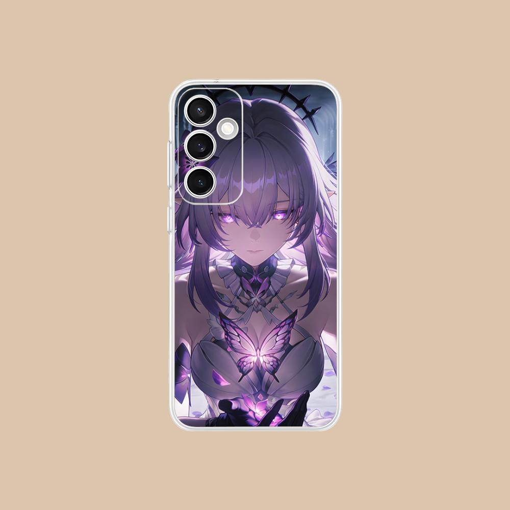 HSR Castorice Clear Mobile Phone Case for Samsung Galaxy S25 S24 S23 S22 S21Plus FE Ultra Colorful Cover