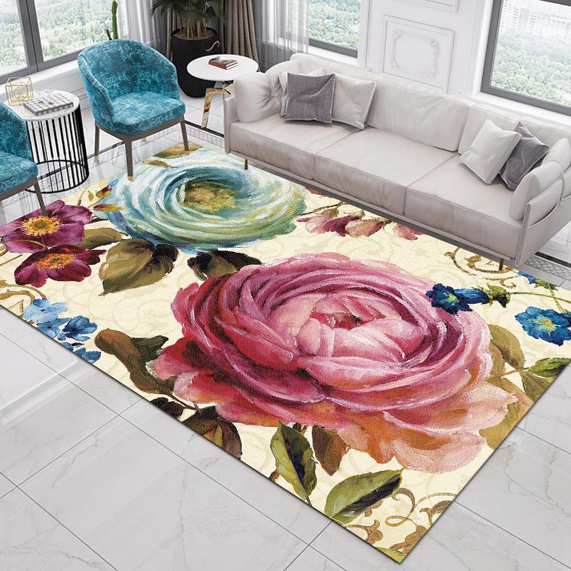 Living Room Carpet Nordic Ethnic Style Home Decoration Coffee Tables Large Area Plush Mat Bedroom Vintage Rug
