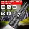 Outdoor Telescopic Zoom Multifunctional Flashlight,long-distance Spotlight, Digital Display Screen, Suitable for Camping, Fishing, and Maintenance