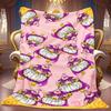 1Pc MajinBuu Print Flannel Blanket, High quality Comfortable for All Seasons, Warmth and Comfort, Perfect for Christmas Gifts