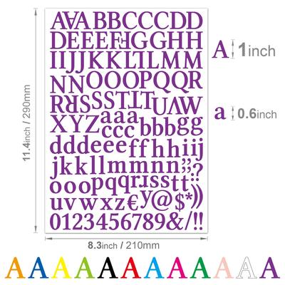 Colorful English Letters Alphabet Number Scrapbooking Stickers DIY Diary Journal Planner Photo Album Cup Laptop Gift Decoration