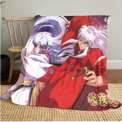 Inuyasha Vs Sesshomaru Plush Blanket Soft Comfortable All Seasons Blanket Sofa Office Naps Blanket Outdoor Travel Throw Perfect Gift