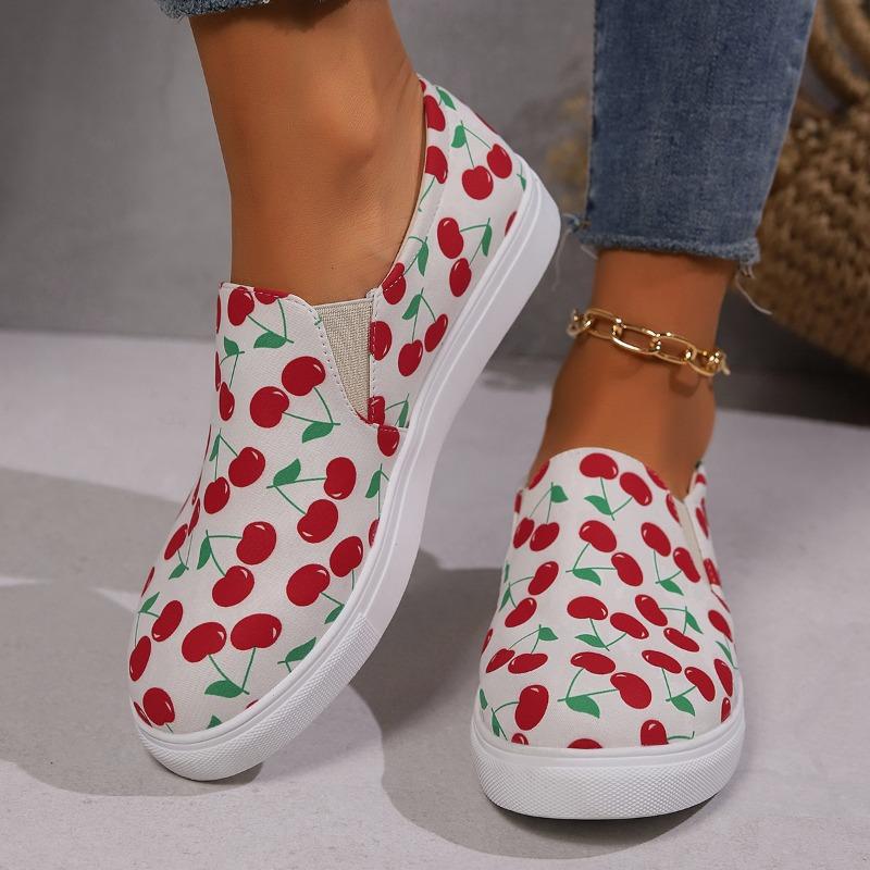 Large-sized Board Shoes Cartoon Low-top Women Wear Flat Elastic Band Single Shoes Outside