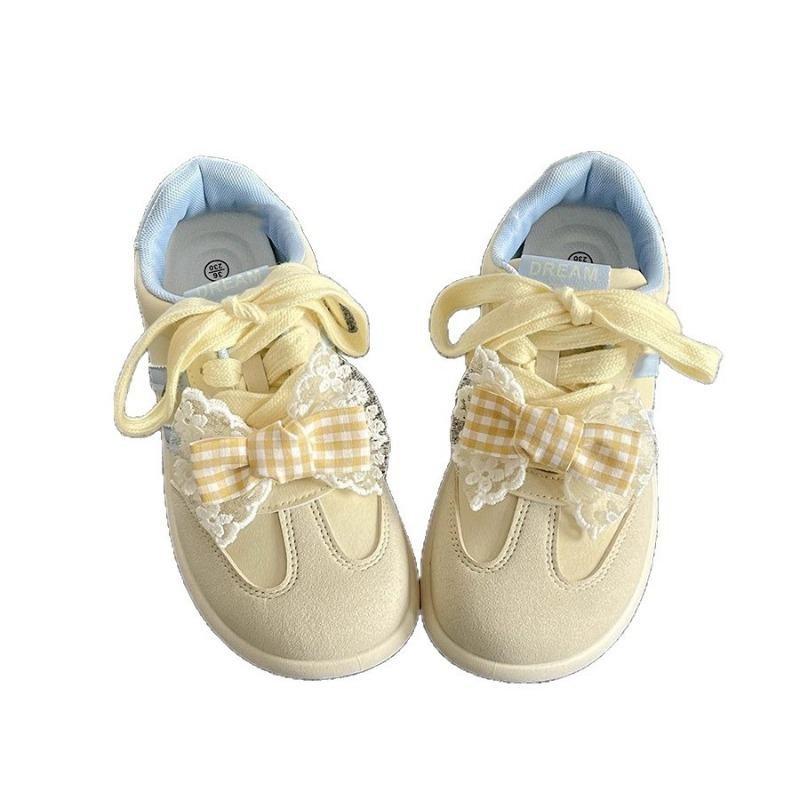 Guochao Niche Ugly Cute Bow Board Shoes Women's Autumn New Campus Style Versatile Student Casual Shoes